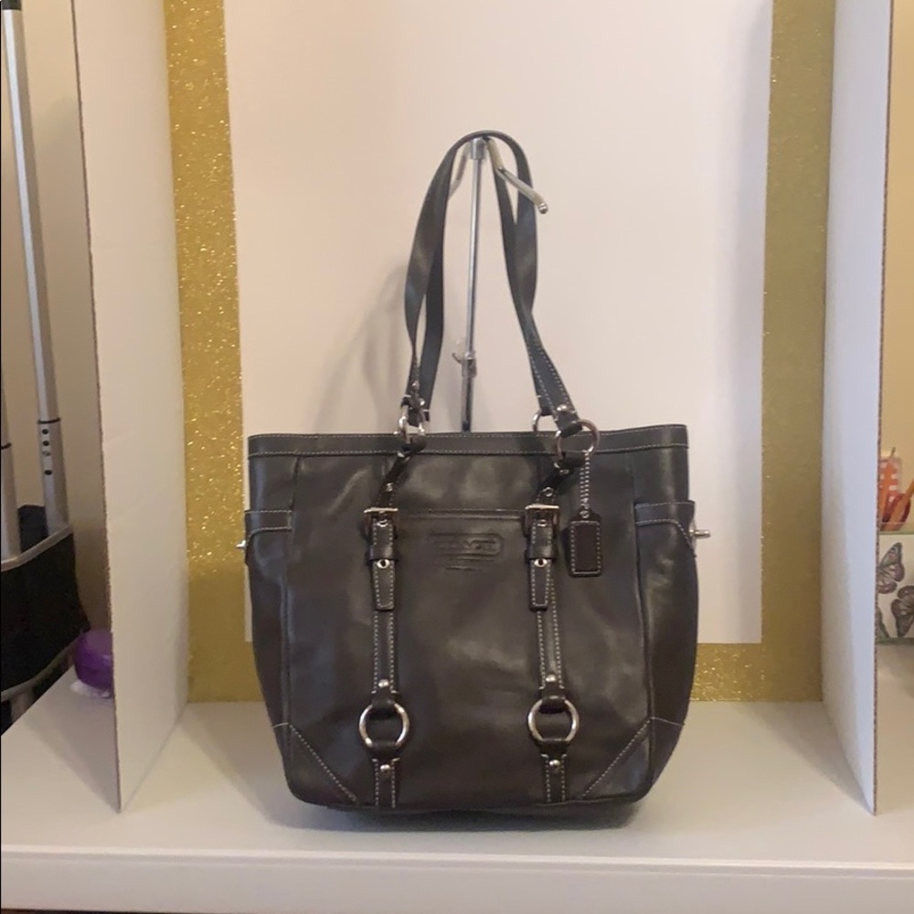 Brown Leather Coach Handbag